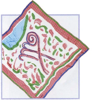 100% Silk Jacquard Scarf - Virgo