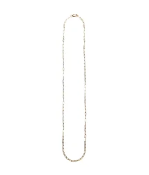 14k Gold Paperclip Chain Necklace