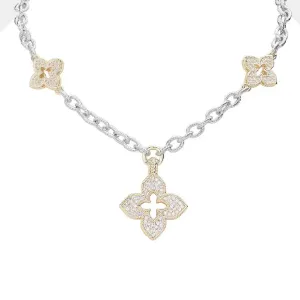 2 Tone Clover Necklace - Click to see options