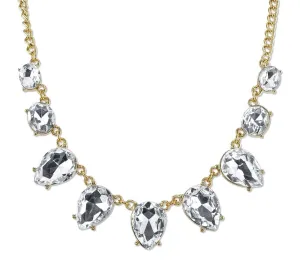 2028 Jewelry Clear Crystal Faceted Collar Necklace 16"   3" Extender