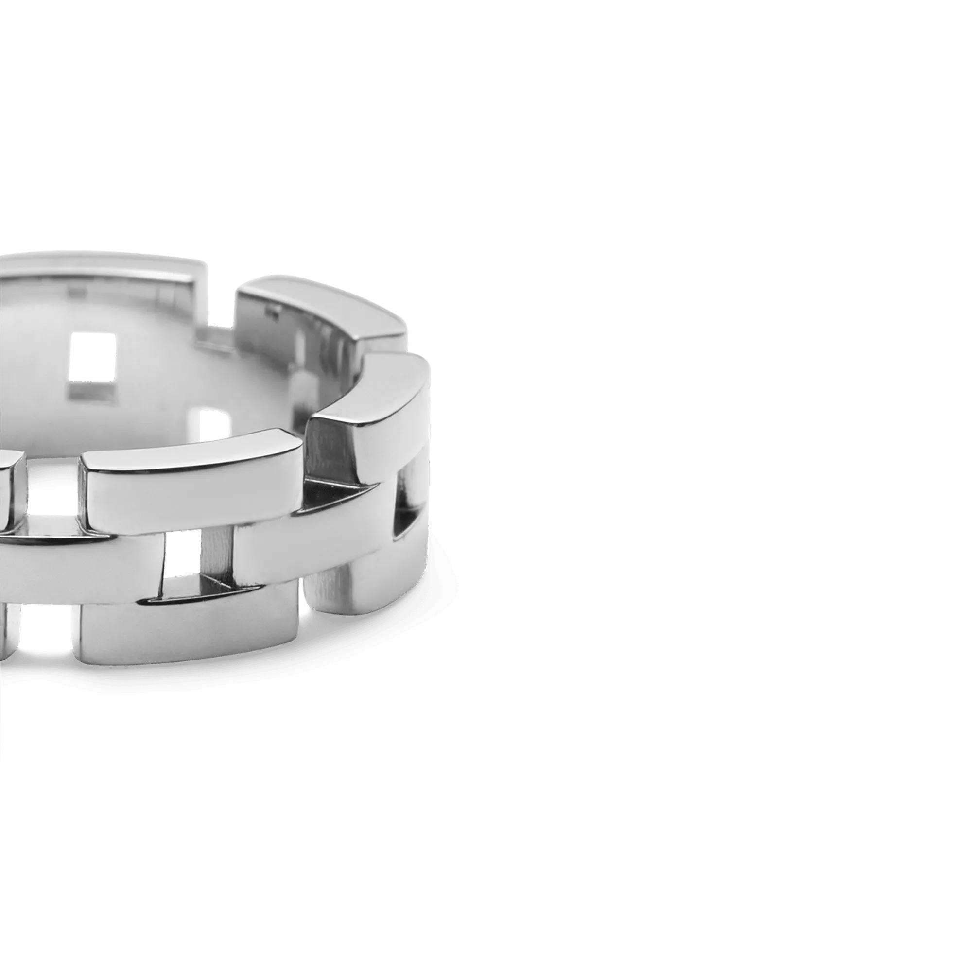 3-Link Ring Silver