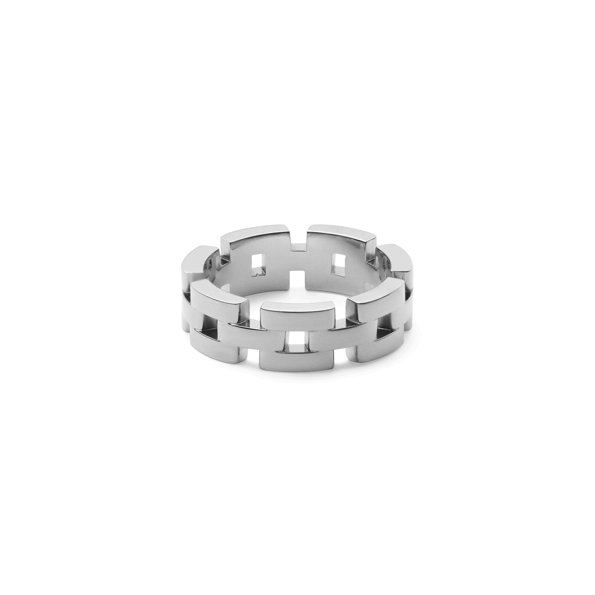 3-Link Ring Silver