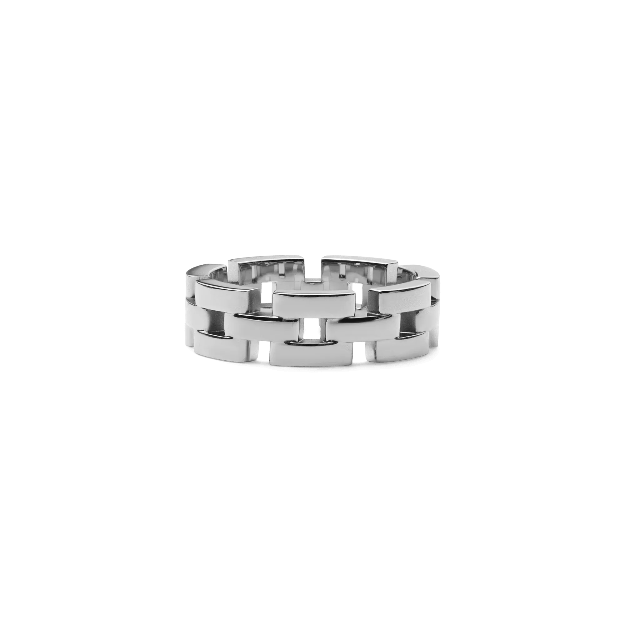 3-Link Ring Silver