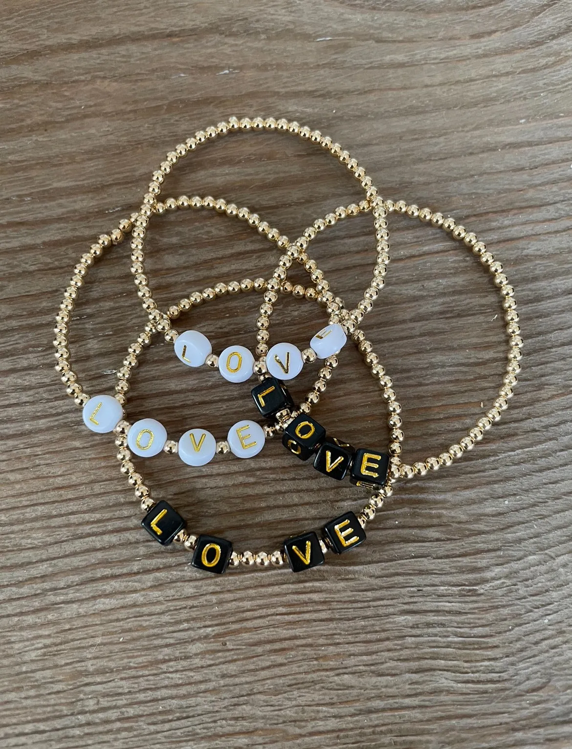 Allison Fiutak Personalized "Love or Brave" Stretch Bracelets
