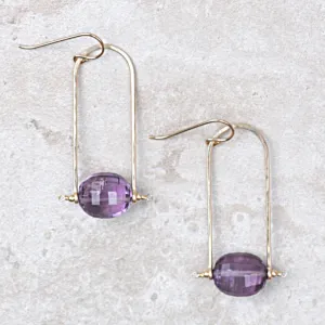 Amethyst Trapeze Earrings