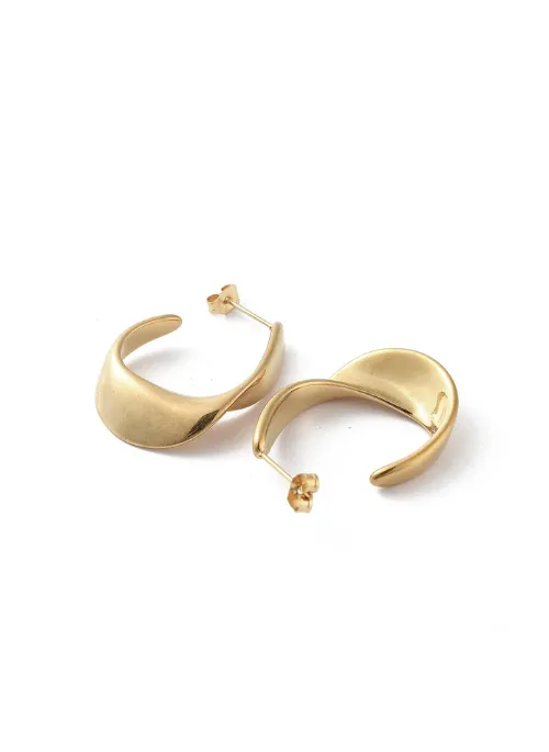 Andee Twisted Gold Teardrop  Hoops