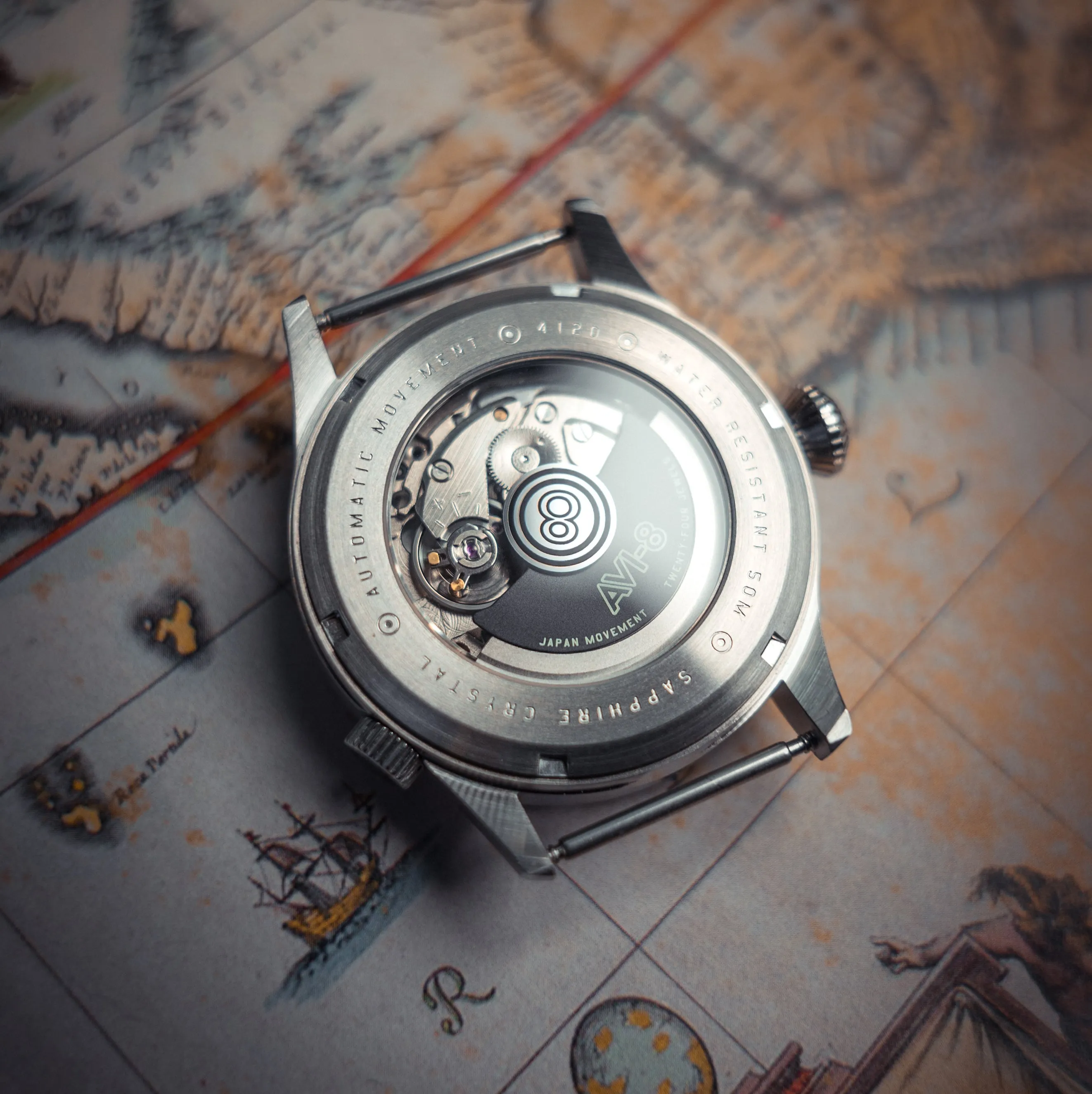 AVI-8 Flyboy Atlantic Blue Wingman Worldtimer GMT Automatic AV-4120-01