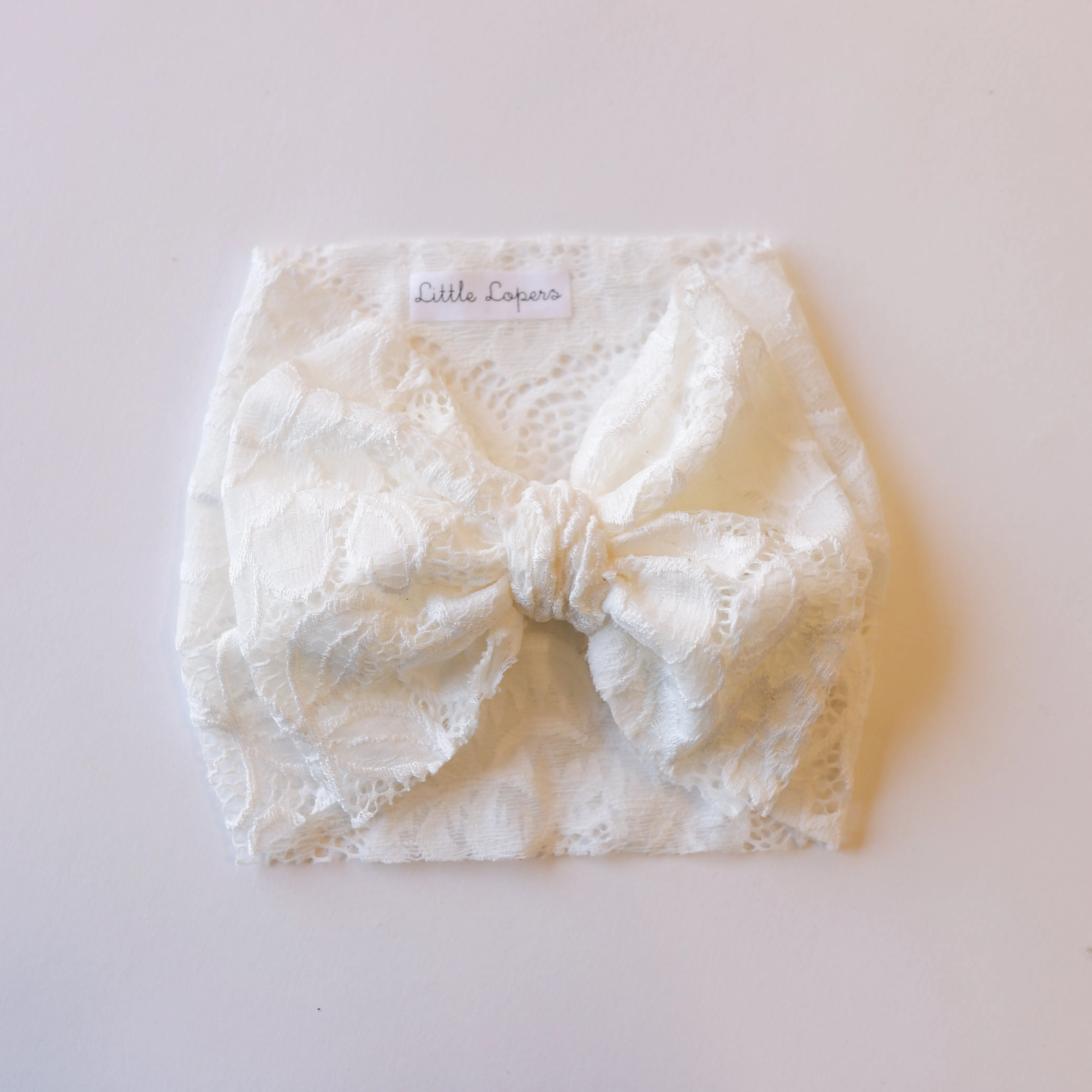 Beige Lace Headwrap