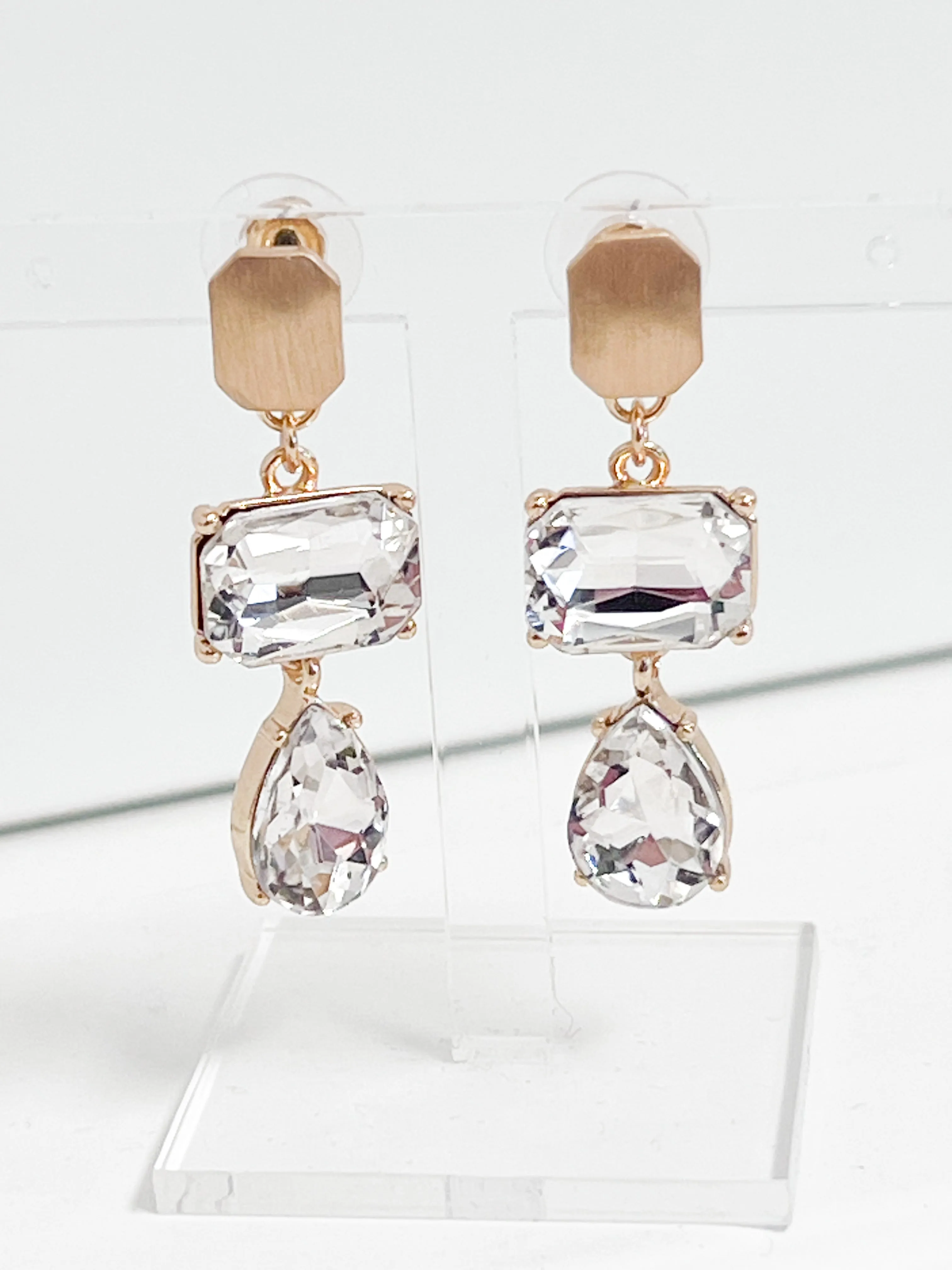 Bella - Rhinestone Statement Earrings