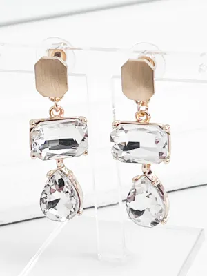 Bella - Rhinestone Statement Earrings