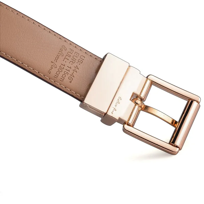 BELTOX Design Collection Men's Fashion 100% Genuine Leather Brown & Black Tone Belts