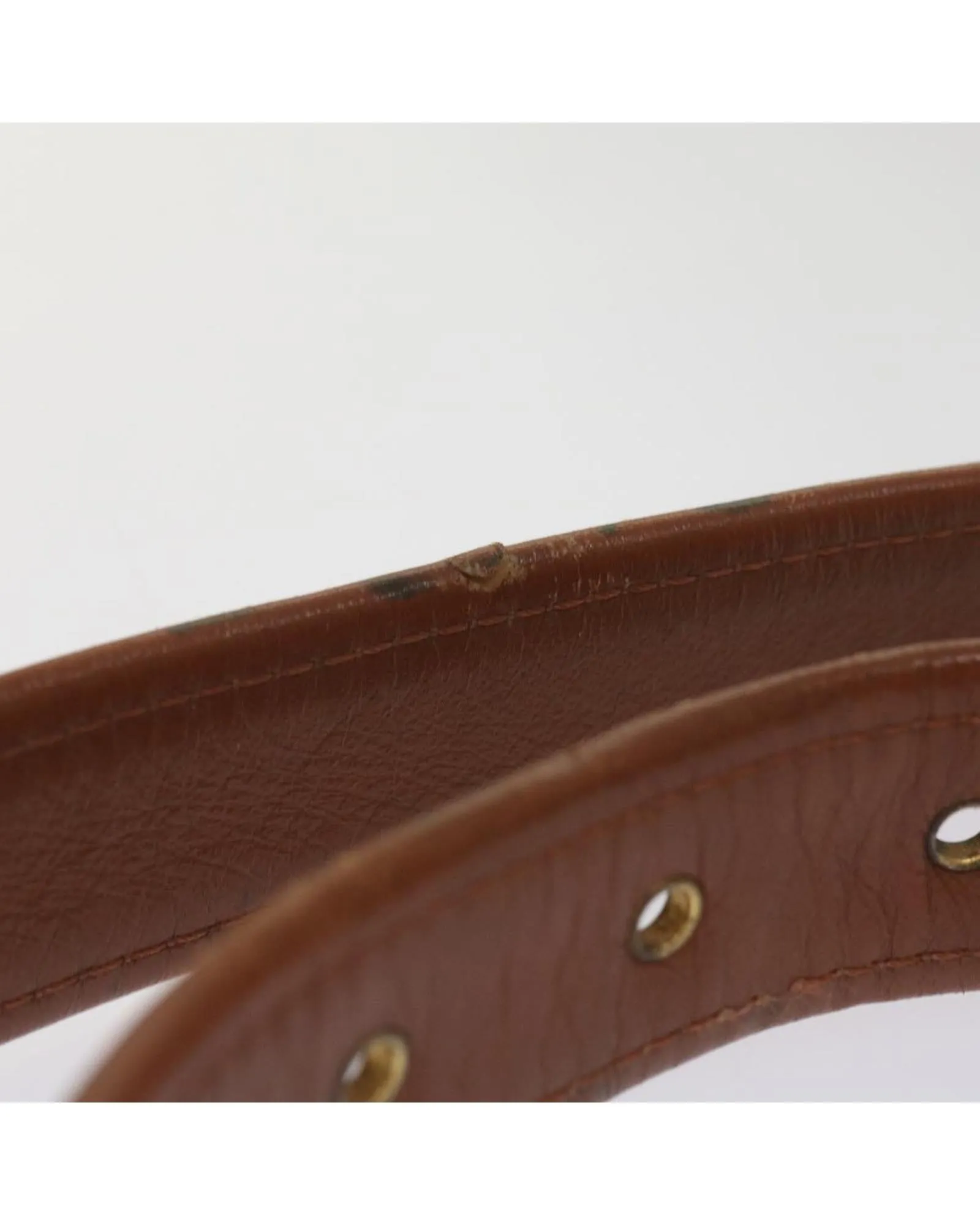 Brown Logogram Belt in PVC Leather by MCM