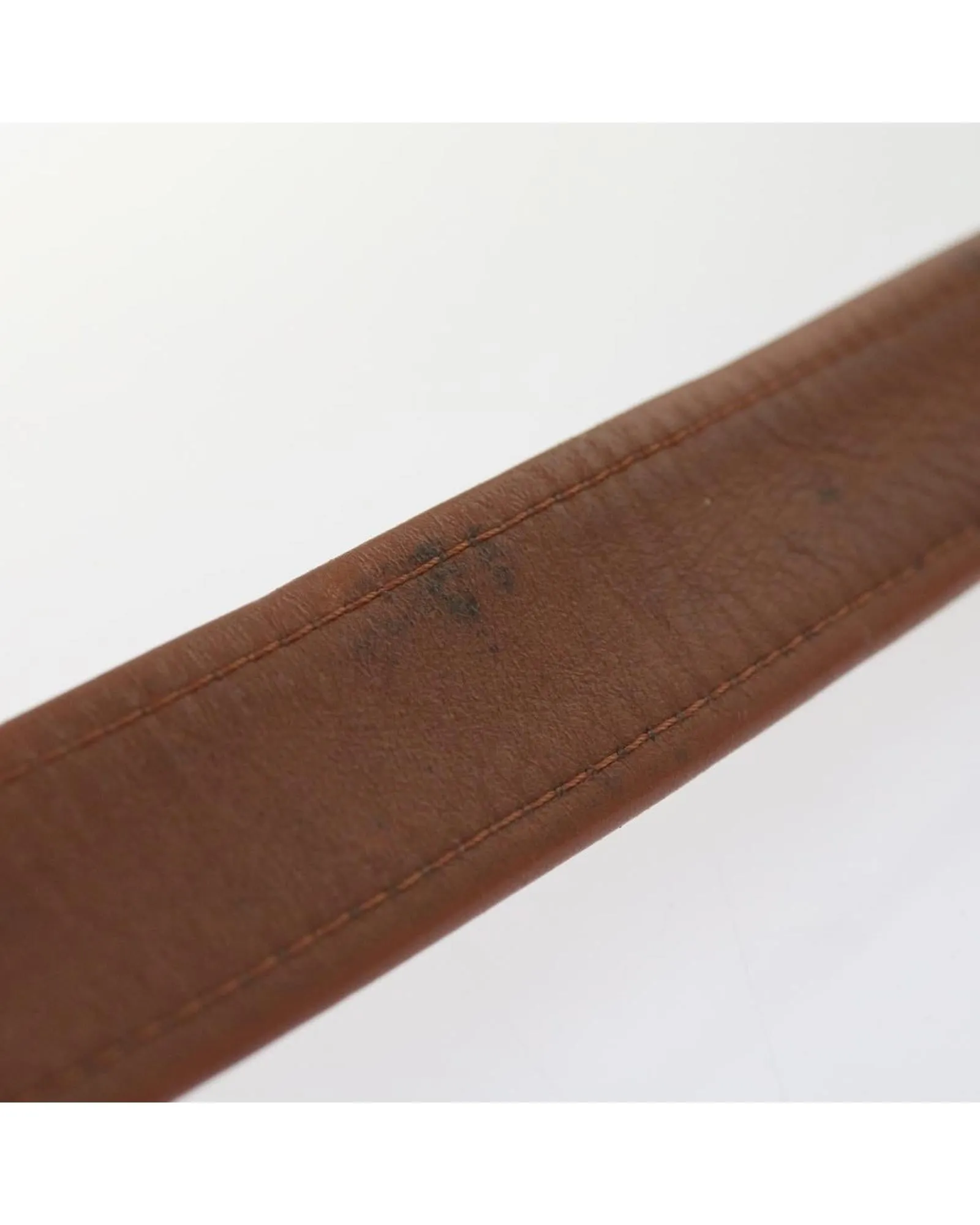 Brown Logogram Belt in PVC Leather by MCM