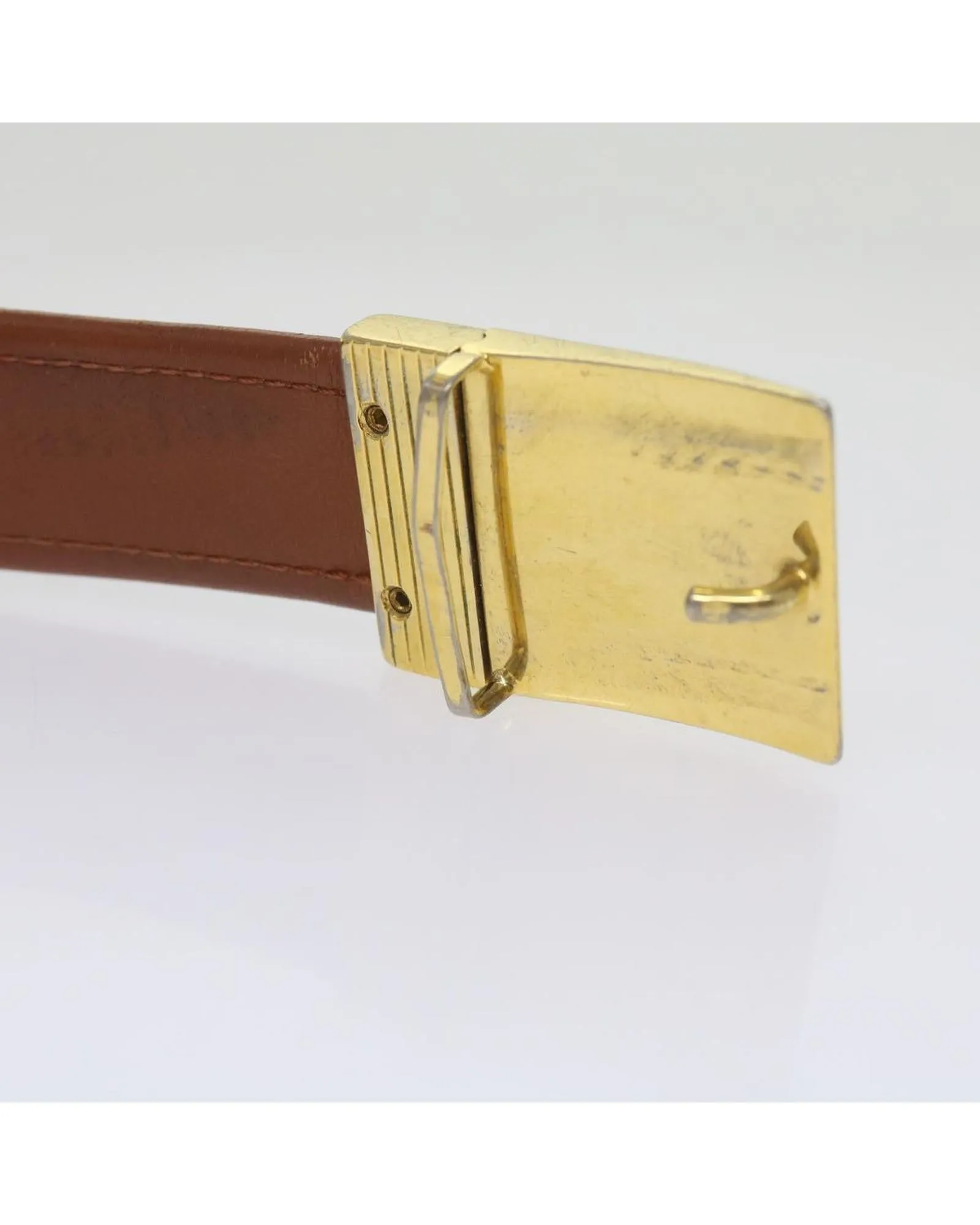 Brown Logogram Belt in PVC Leather by MCM