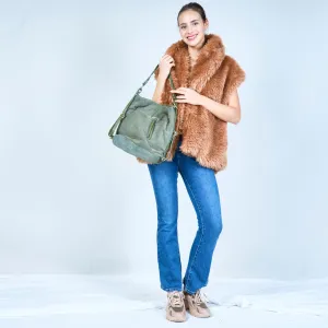 Chic suede crossbody bags with zippers wholesale