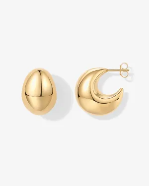 Chunky Dome Hoop Earrings