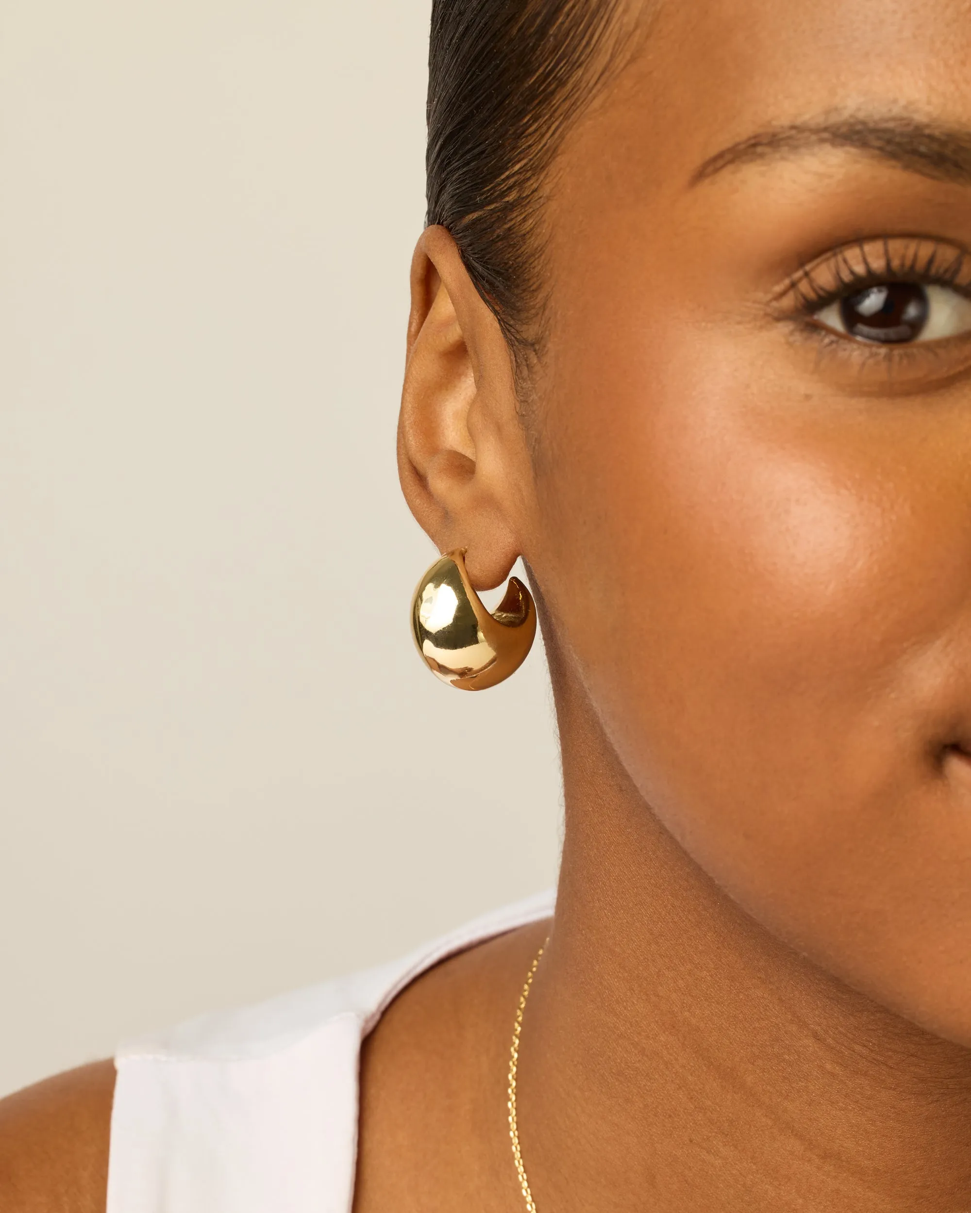 Chunky Dome Hoop Earrings