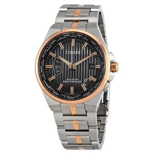 Citizen World Perpetual A-T World Time Eco-Drive Black Dial Men's Watch CB0166-54H