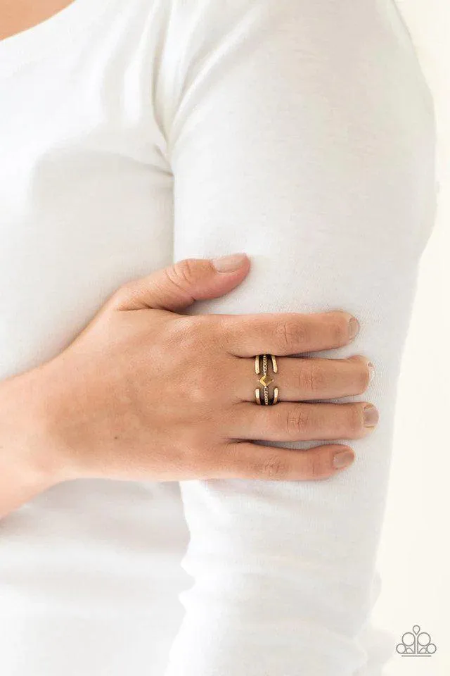 City Center Brass Ring - Paparazzi Accessories