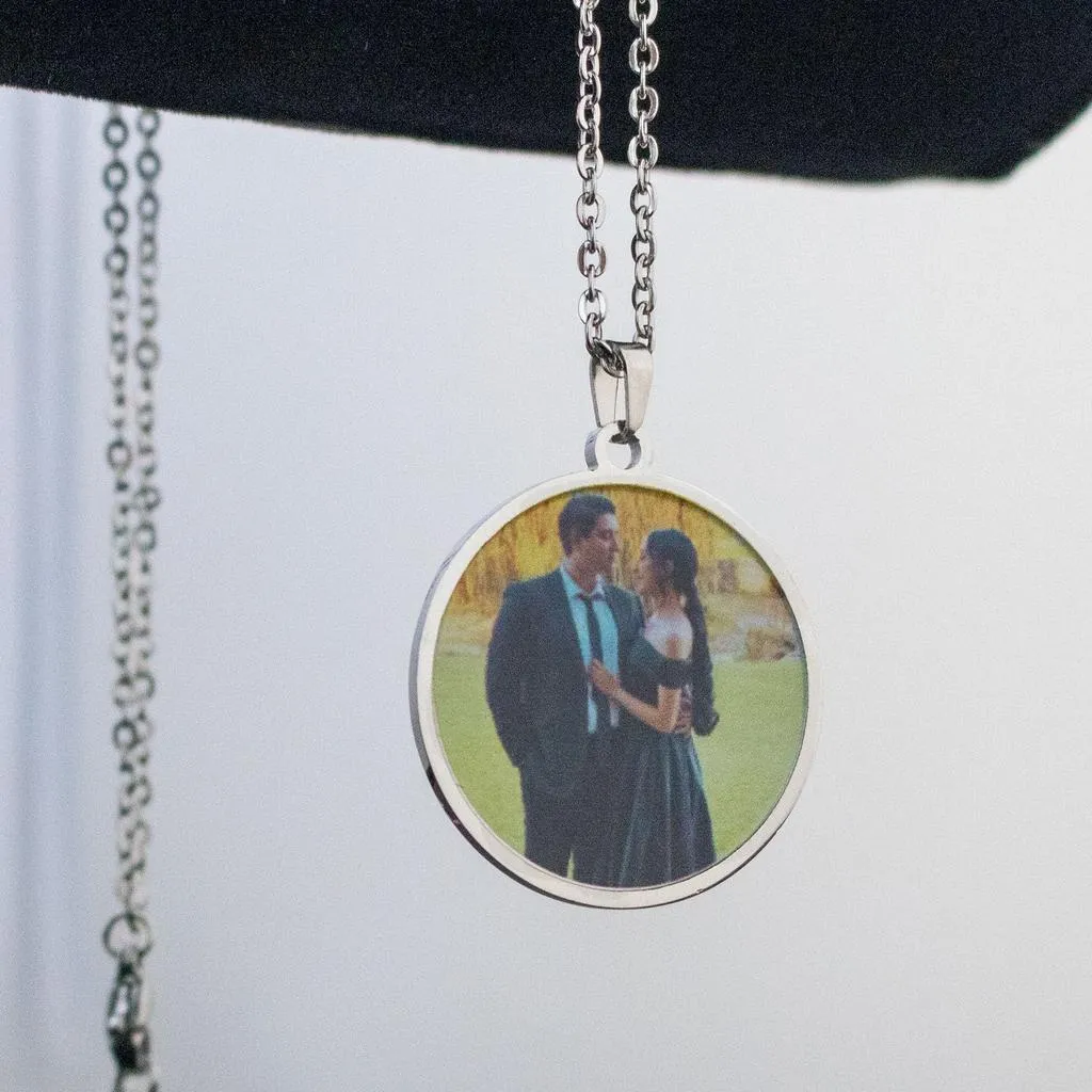 Custom Double-Sided Photo Necklace