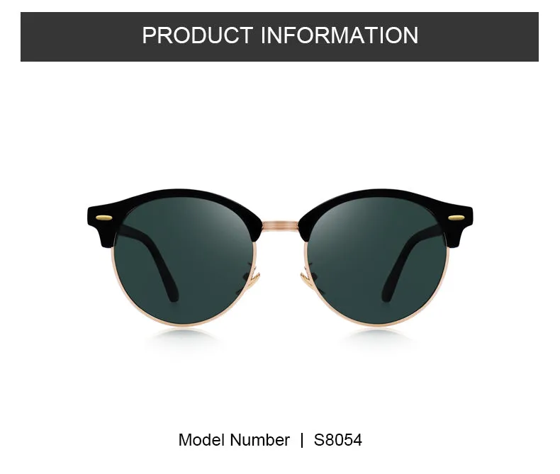 Designer Men Women Classic Retro Rivet Polarized Unisex Glasses Fashion Eyewear UV400 Protection Sunglasses