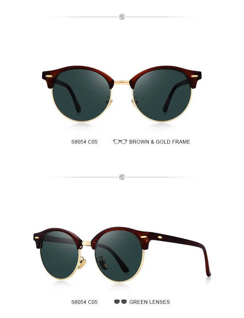 Designer Men Women Classic Retro Rivet Polarized Unisex Glasses Fashion Eyewear UV400 Protection Sunglasses