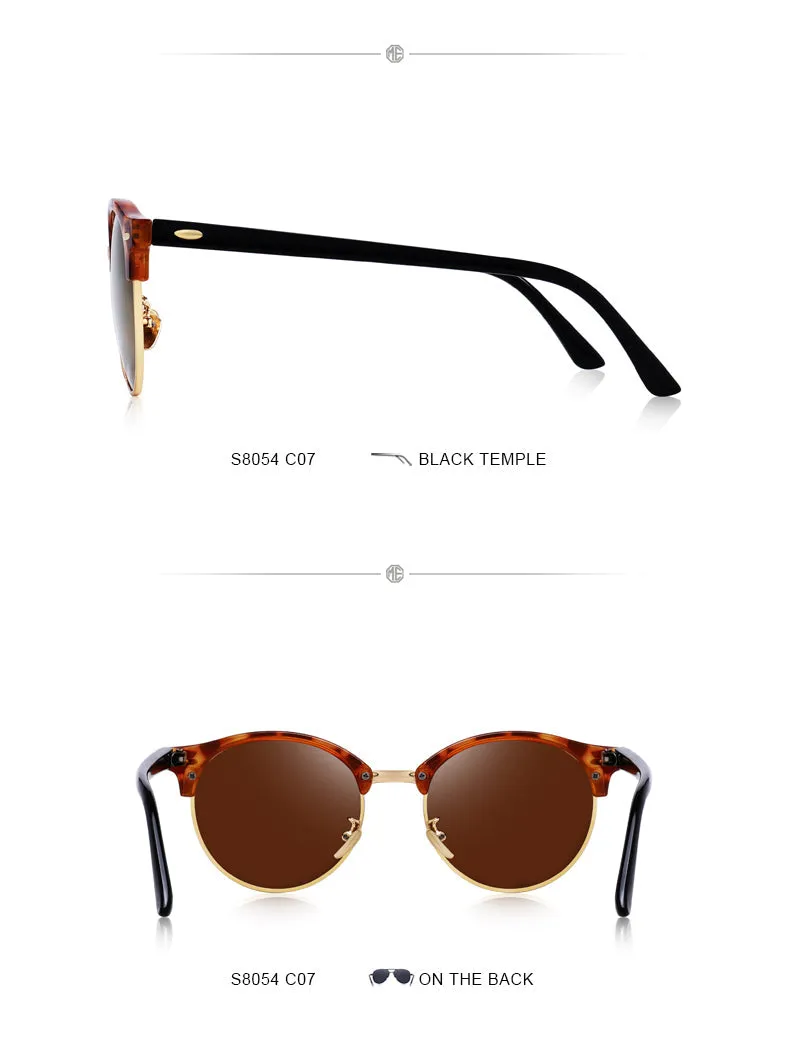 Designer Men Women Classic Retro Rivet Polarized Unisex Glasses Fashion Eyewear UV400 Protection Sunglasses
