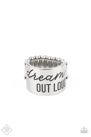 Dream Louder Silver Inspirational Ring - Paparazzi Accessories