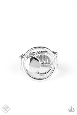 Edgy Eclipse Silver Ring - Paparazzi Accessories