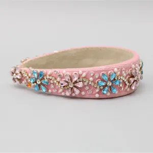 Fancy Baby Pink Floral Hair Band