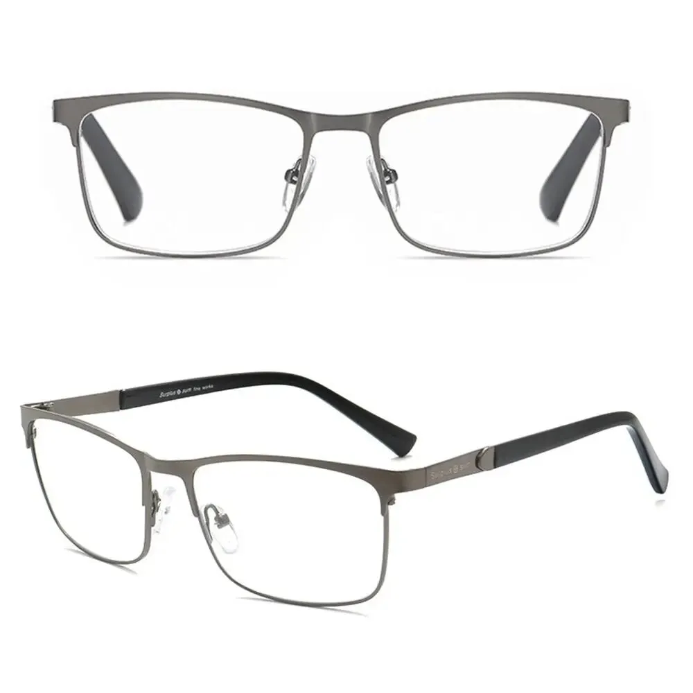 Fashion Metal Frame Simple Vintage Business Reading Glasses Anti-Blue Light Ultra Light Glasses Eye Protection For Men Women