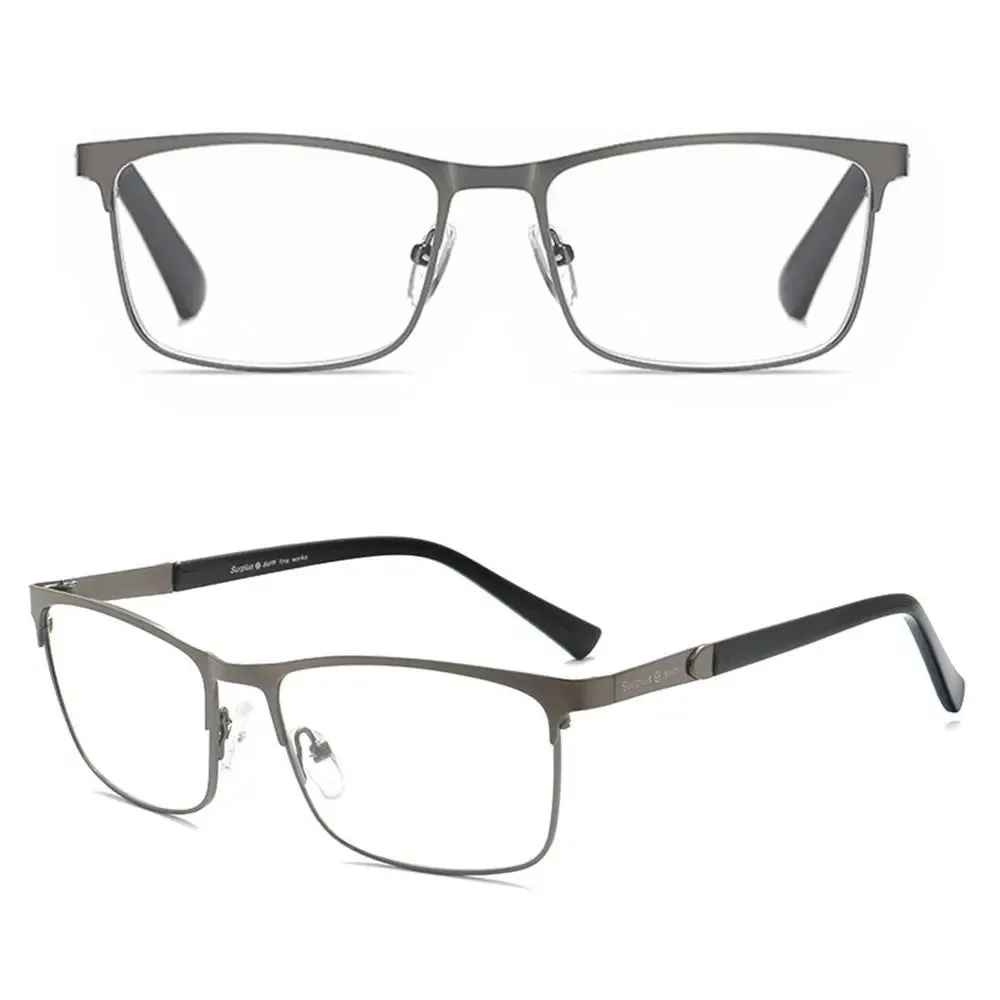 Fashion Metal Frame Simple Vintage Business Reading Glasses Anti-Blue Light Ultra Light Glasses Eye Protection For Men Women