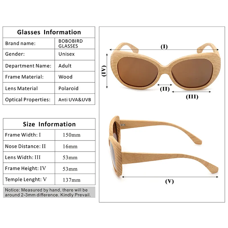 Fashion Polarized  Handmade Wooden Pilot Sunglasses With Wood Box Case