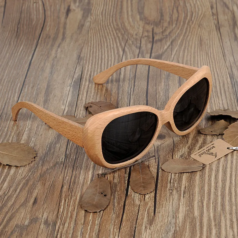Fashion Polarized  Handmade Wooden Pilot Sunglasses With Wood Box Case