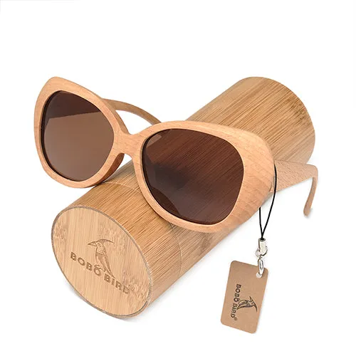 Fashion Polarized  Handmade Wooden Pilot Sunglasses With Wood Box Case