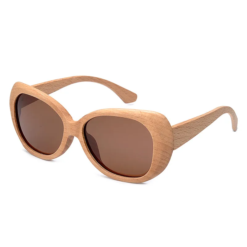 Fashion Polarized  Handmade Wooden Pilot Sunglasses With Wood Box Case