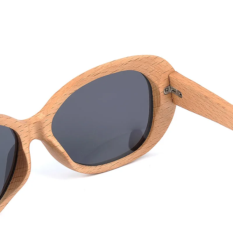 Fashion Polarized  Handmade Wooden Pilot Sunglasses With Wood Box Case