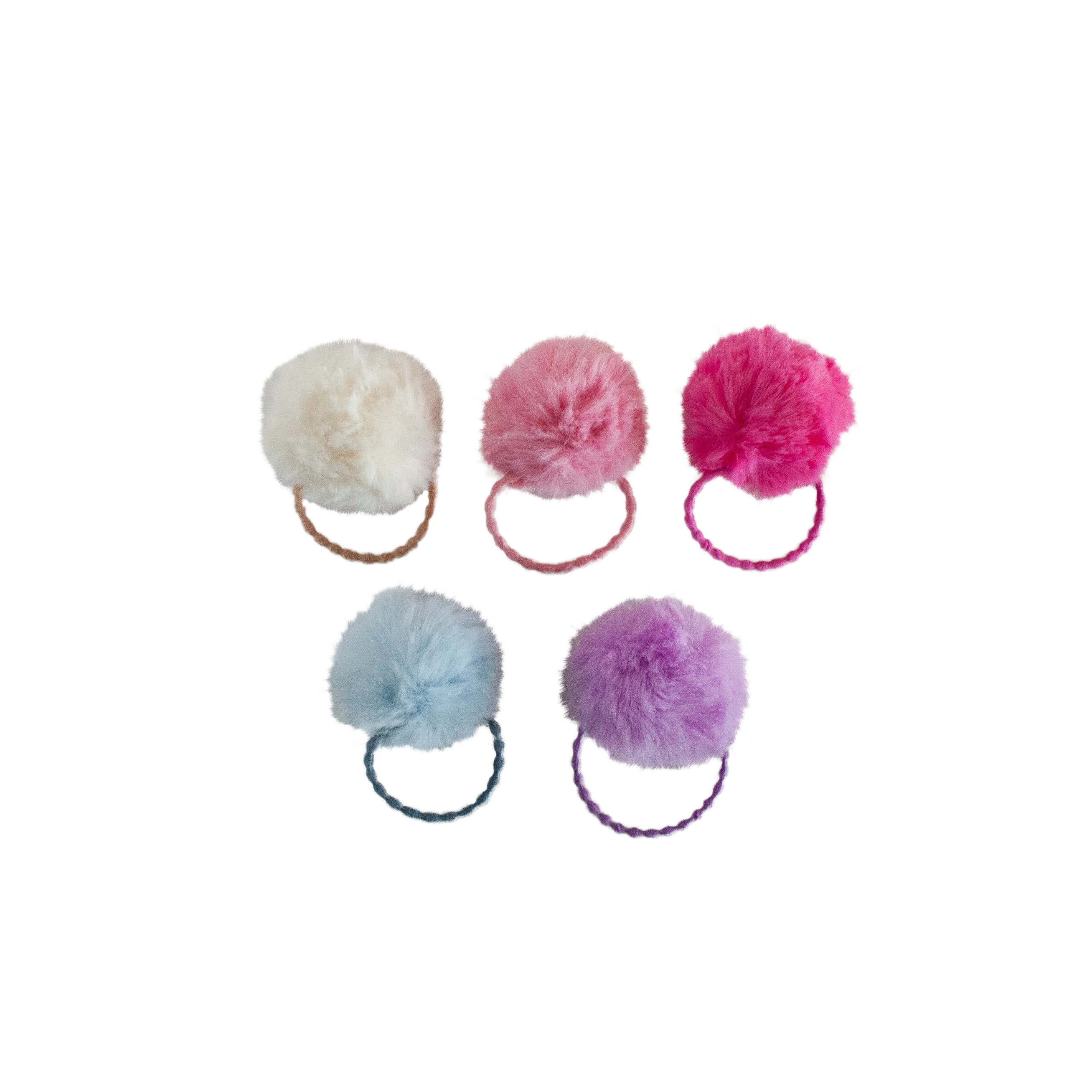 Faux Fur Pom Hair Elastic