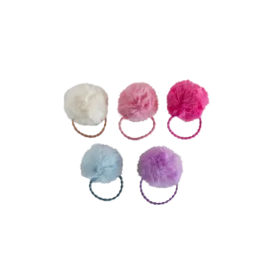 Faux Fur Pom Hair Elastic