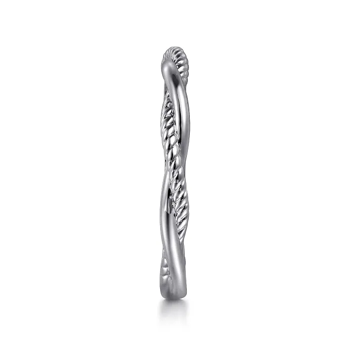 Gabriel & Co. "Catalina" Rope Texture Twist Wedding Ring