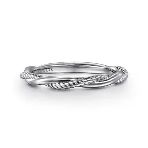 Gabriel & Co. "Catalina" Rope Texture Twist Wedding Ring