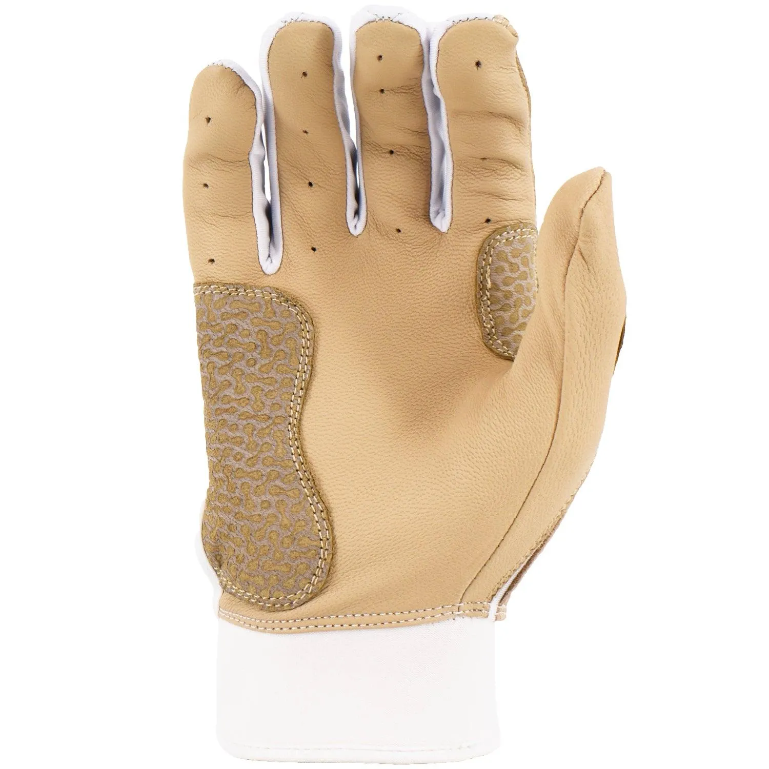 Grindstone Short Cuff Batting Glove - White/Tan/Red