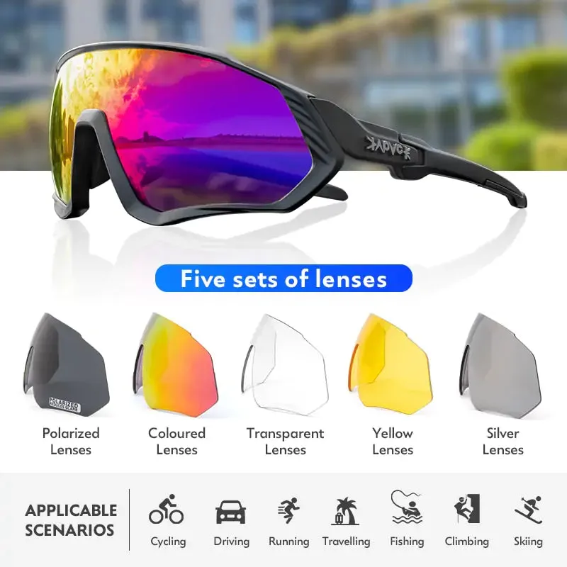 High-Definition Cycling Sunglasses with UV Protection, Polarized Lenses, and Non-Slip TR90 Frame for Enhanced Vision and Comfort