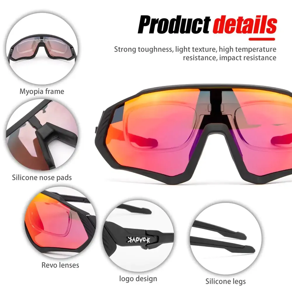High-Definition Cycling Sunglasses with UV Protection, Polarized Lenses, and Non-Slip TR90 Frame for Enhanced Vision and Comfort