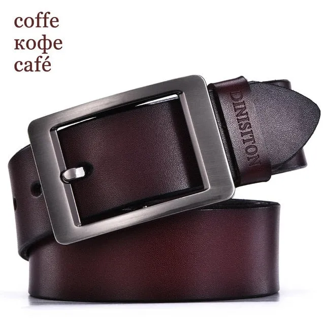 High Quality Metal Pin Buckle Genuine Leather Belts