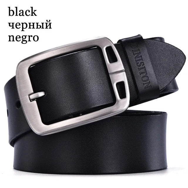 High Quality Metal Pin Buckle Genuine Leather Belts
