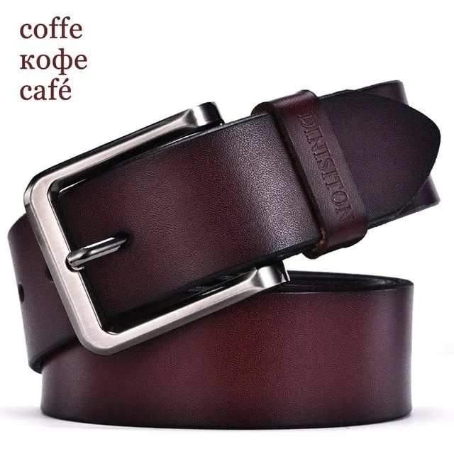 High Quality Metal Pin Buckle Genuine Leather Belts