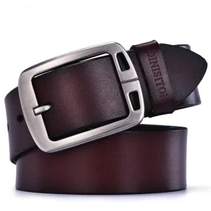 High Quality Metal Pin Buckle Genuine Leather Belts