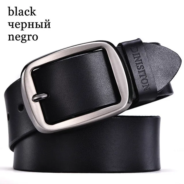 High Quality Metal Pin Buckle Genuine Leather Belts