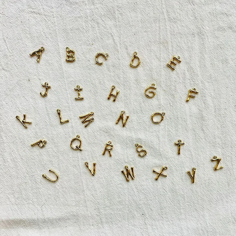 Initial Charm Necklace - Gold